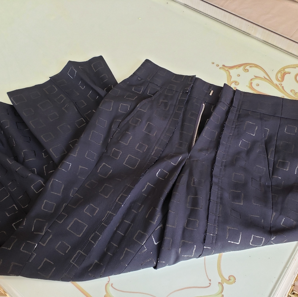Comme des Garçons Unfinished Navy Hem Square Pants